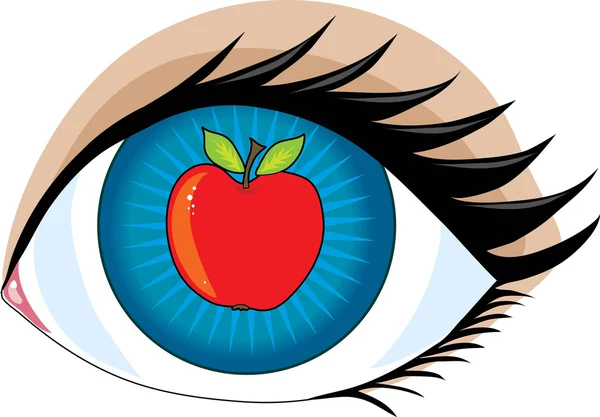 私の目のリンゴ — ストックベクタ