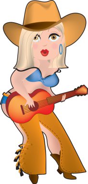 Cowboy girl clipart