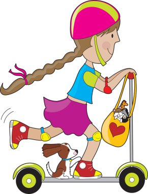 Scooter Kid clipart