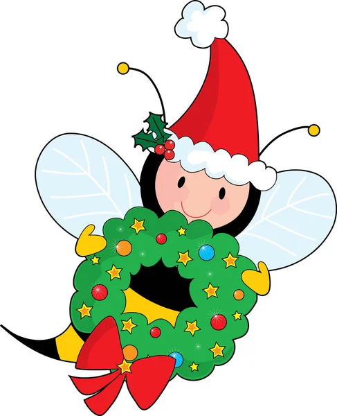 Bee vánoční — Stockový vektor