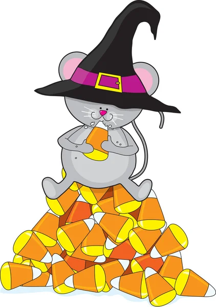 Candy Corn Mouse — Stock Vector