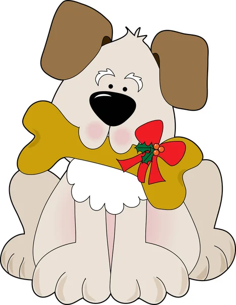 Cachorro de Navidad — Vector de stock
