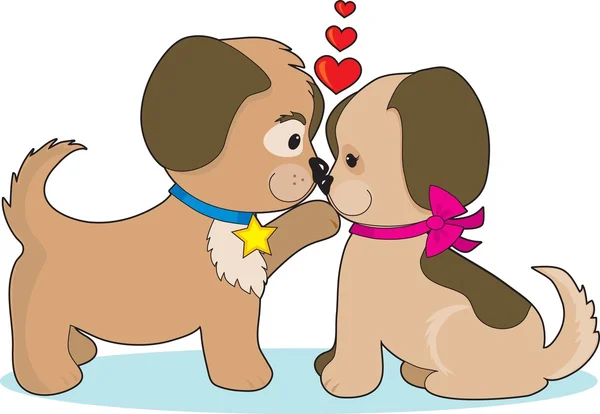 Собаки в любви — стоковый вектор