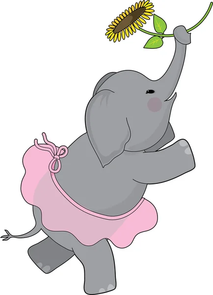 Tutu éléphant — Image vectorielle
