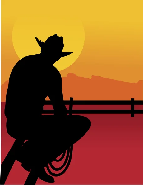 Cowboy Outback — Image vectorielle