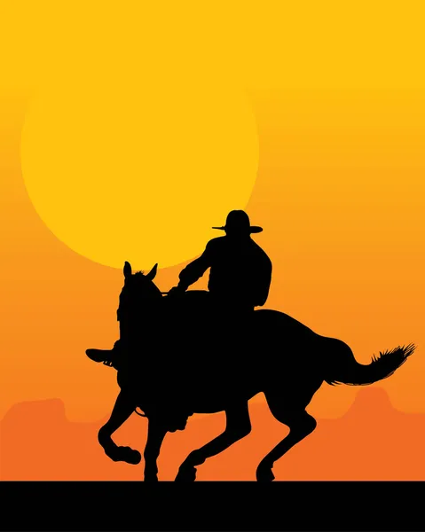 Cavaleiro pôr-do-sol —  Vetores de Stock