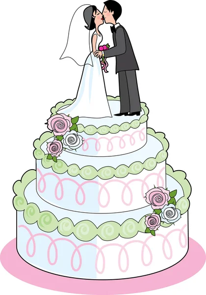 Düğün pastası — Stok Vektör