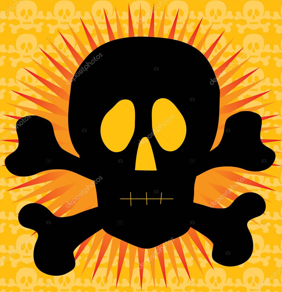 Skull Crossbones Silhouette Stock Vector 7192154 Skull Crossbones Silhouette Stock Vector 7192154