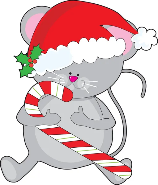 Christmas Mouse — Stock Vector
