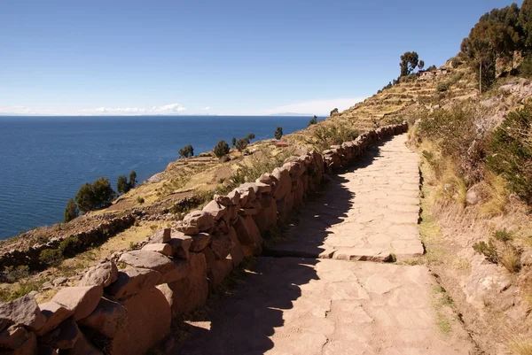 Taquile 아일랜드, titicaca 호수, 페루 — 스톡 사진