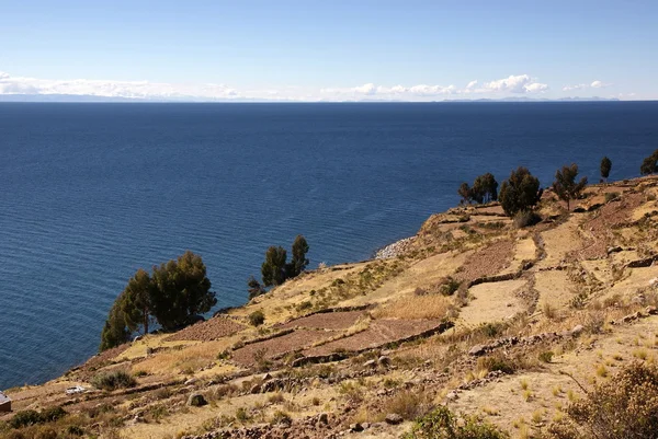 Taquile eiland, Titicacameer, peru — Stockfoto