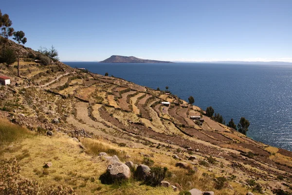 Taquile island, jezero titicaca, peru — Stock fotografie