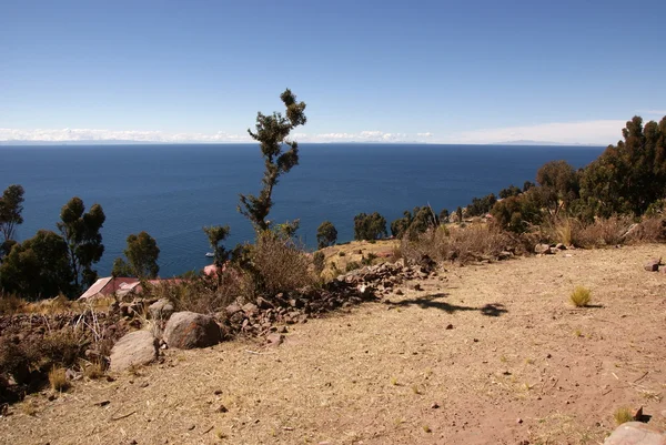 Taquile island, titicaca-tó, peru — Stock Fotó