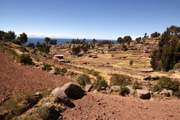 Taquile eiland, Titicacameer, peru — Stockfoto
