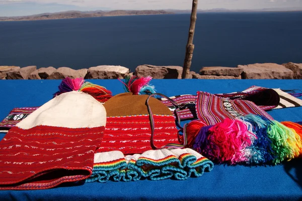 Lembrança, Ilha de Taquile, Lago Titacaca, Peru — Fotografia de Stock