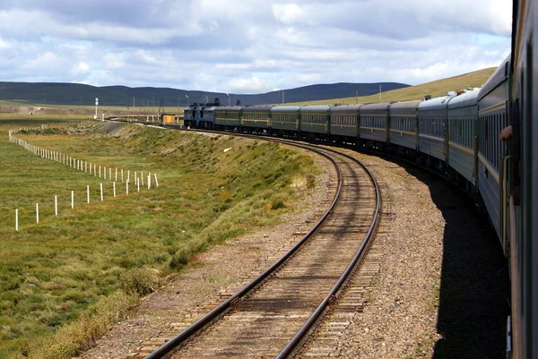 西伯利亚大铁路蒙古 — 图库照片