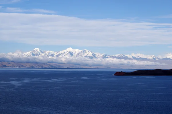 Mount Illimani, Isla del sol, Bolivya — Stok fotoğraf