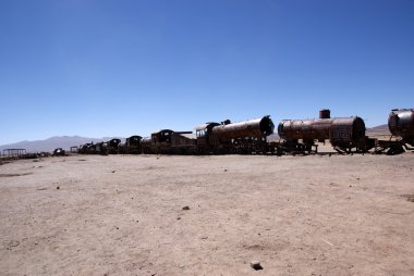 Tren cementary, uyuni, Bolivya