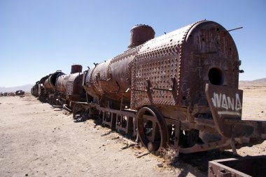 Tren cementary, uyuni, Bolivya