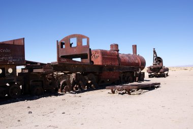 Tren cementary, uyuni, Bolivya