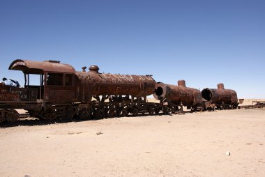 Tren cementary, uyuni, Bolivya