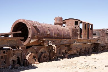 Tren cementary, uyuni, Bolivya