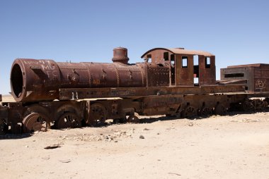 Tren cementary, uyuni, Bolivya