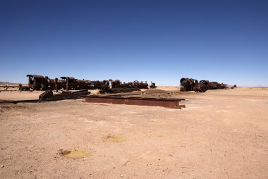 Tren cementary, uyuni, Bolivya