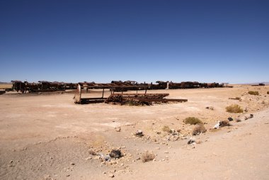 Tren cementary, uyuni, Bolivya