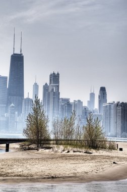 HDR of Chicago with Mist clipart