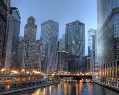 Chicago in the Early Morning clipart