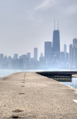 Chicago on Misty Day clipart