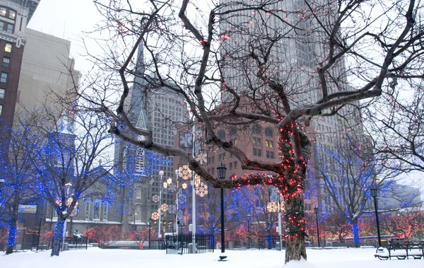 Cleveland in de winter — Stockfoto