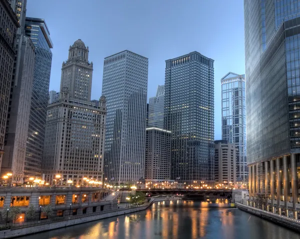Chicago in the Early Morning Royalty Free Stock Images