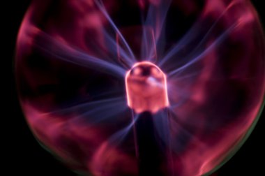 bir plazma topu yakın çekim