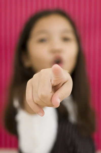 stock image Asian Girl Pointing at You