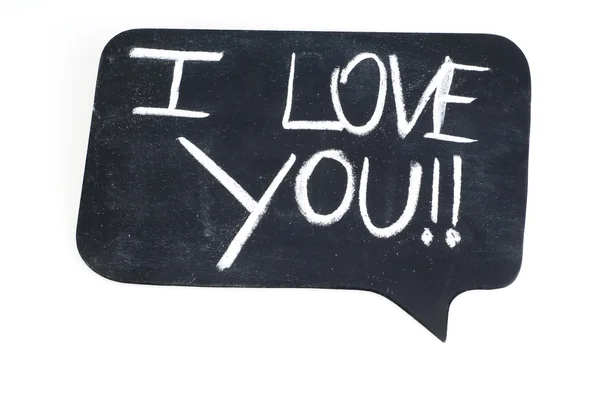 I Love You on Chalkboard — Stock Photo, Image