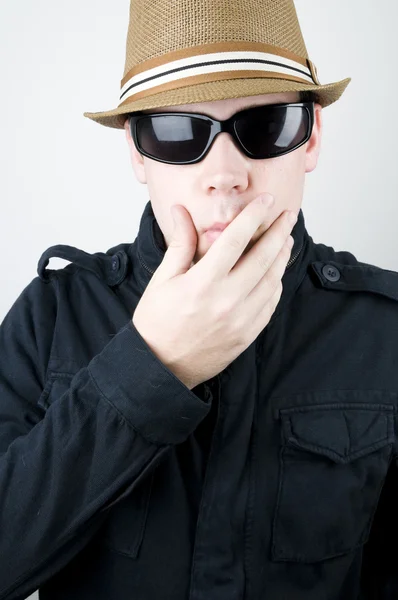 Portrait of Male in Fedora — Stock Photo, Image