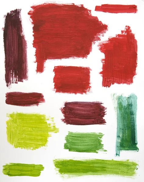 Paint Strokes on White Paper — Stock Photo, Image