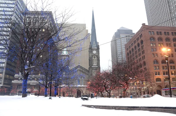 Cleveland w zimie — Zdjęcie stockowe