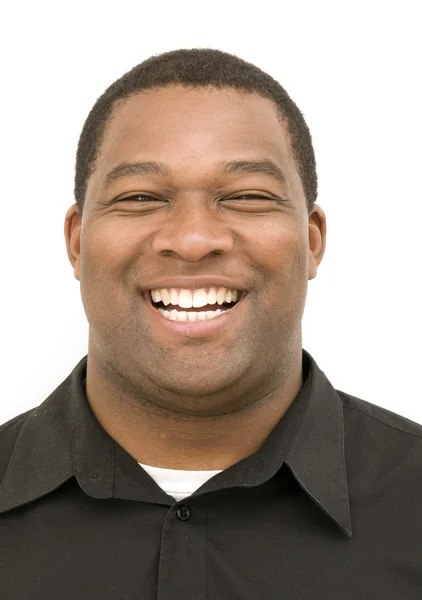 Schwarzer Mann lächelt — Stockfoto