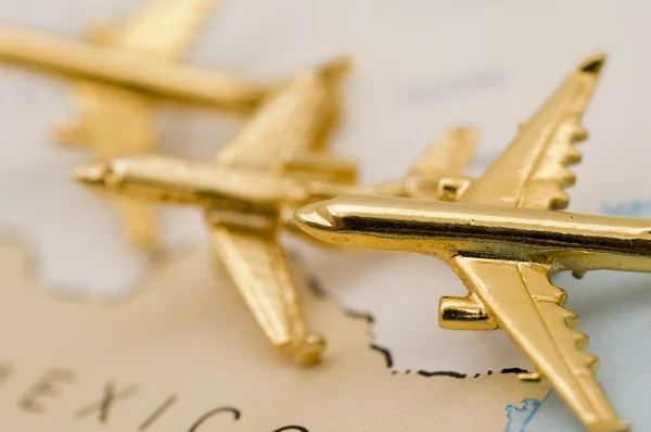 Planes Over Map — Stock Photo, Image