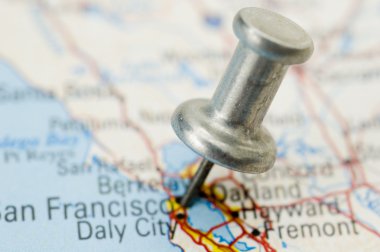 Thumbtack Through California clipart