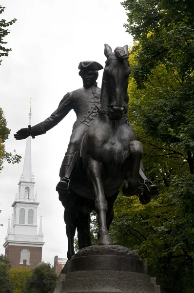 Statuia lui Paul Revere din Boston — Fotografie, imagine de stoc