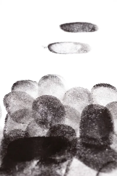 Huellas dactilares de tinta negra — Foto de Stock