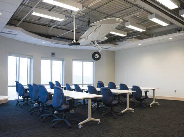 Training Room with Airplane Wing Hanging. — Stock Photo, Image