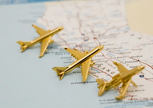 Trois avions au-dessus de la Californie — Photo