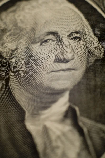 George washington na jednodolarové bankovce — Stock fotografie