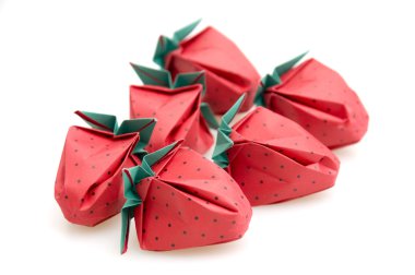 Origami Strawberries clipart