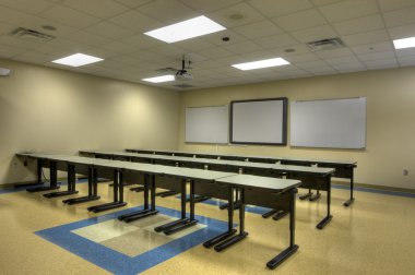 Empty Classroom at Middle School clipart